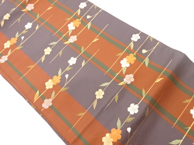 JAPANESE NAGOYA OBI / WOVEN SAKURA